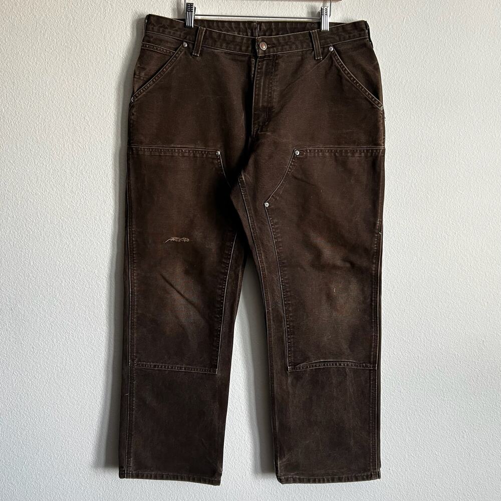 Carhartt DKB WOMENS brown double knee work wear carpenter pants